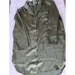 Victoria's Secret  sleepshirt women’s size medium green VTG 1997 Button up shirt Photo 1