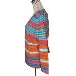 Ralph Lauren Cotton and Linen Striped Sweater Orange and Blue Size XL Photo 2