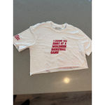 Under Armour Wisconsin Badgers Cropped T Shirt Womens Medium Red White Athletic Photo 5