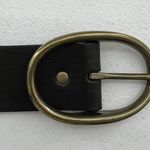 Talbots Size M Belt Leather Black Brass Buckle Timeless Adjustable Versatile Photo 6