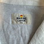 Marine layer  white hemp Lucy short sleeve resort shirt NEW button up Photo 3