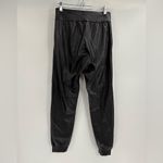 Commando  Black Faux Leather Jogger Pants Relaxed Fit Stretch Taper Leg small Photo 7