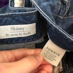 Torrid  Plus Size Dark Wash Ripped Distressed Raw Hem Cropped Crop Skinny Jeans Photo 5