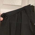 Veronica M  Black Faux Wrap Surplice Long Sleeve Blouse Photo 5