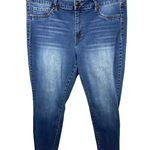 D. Jeans Plus Size 20W Skinny Jeans Denim Dark Wash Blue High Rise Stretch 804 Photo 0