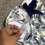 Tidal Lay Tm Womens Sexy one Piece Bow Full Coverage Tummy Control Blue Hand Printed Swimsuits, Cute Plus Size Photo 14