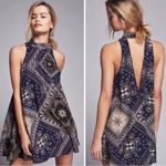 Intimately free people high neck halter paisley boho dress size sm Photo 2