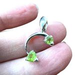 Peora Peridot Sterling Silver Necklace Pendant Green Photo 0