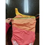 Freely Women's Swimsuit Sz L One Shoulder Bathing One Piece Shelf Bra Color Bloc Photo 6