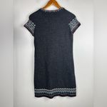 Sundance XS Lapland Nordic Fair Isle Lambswool Sweater Dress Embroidered Gray Photo 6