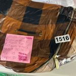 Miss Lili  Checkered Zipper Top in Black and Tan Photo 5