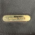 Michael Kors Michael Korn Black Leather Clutch Shoulder Bag Purse Gold Hardware, Size M Photo 8