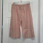 Oscar de la Renta Pink Label Pink & Green Striped Vintage Capri Pajamas Size L Photo 6