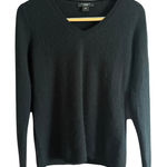 Ann Taylor | Black 100% Cashmere Slim Fit Cashmere Sweater | Medium Photo 0