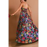 Show Me Your Mumu Juliet Maxi Dress in Charm Peony Black Taffeta M Photo 1