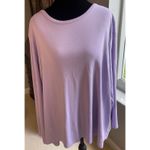 Lands' End Shaped Fit 3X Cotton Long Sleeve Amethyst Purple Office Church Mature Photo 6