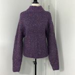 A New Day New  Small Purple Space Dye Mock Neck Knit Cozy Sweater Photo 2