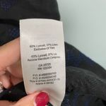 Aritzia Wilfred Black Geometric Embroidered Linen Blend Trompette Dress Size M Photo 4