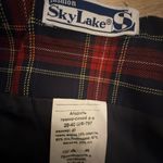 Collegiate Mini plaid pleated navy blue and red skirt in size small Photo 6