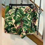 Farm Rio  Tropical Leaf Print Linen Blend Shorts Photo 3