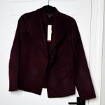 Talbots  Double Faced Wing Collar Wool Blend Jacket Burgundy Maroon Size S NWT‎ Photo 0