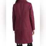 Anne Klein Quilted Floral Chianti Burgundy Trench Coat Jacket Nylon Photo 5