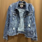 Ymi  Blue Distressed Jean Jacket, Size M Photo 0