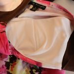 City Triangles Pink Floral Halter Dress Rockabilly 50s Pinup Belted Retro Size 5 Photo 6