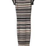 Milly  Micro Stripe Mini Mermaid Ribbed Stretch Knit Midi Dress Bodycon NWT Small Photo 7