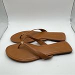 Tory Burch  Women's Capri Leather Flip Flop Sandals size 10 leather brown Photo 2