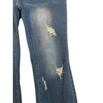 Blue Denim Lightly Ripped Raw Hem Denim Jeans Classic Casual Women Sz S Photo 5