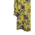 Loft Womens Dress Floral Stretch Long Sleeve Cuffed Mini Shift Boatneck Yellow 6 Photo 2