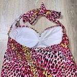 Catalina  pink leopard print swimsuit tankini top Photo 5