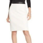 Ralph Lauren Lauren Women's Black White Faux-Leather-Trim Sheath Dress Size 2P Photo 0