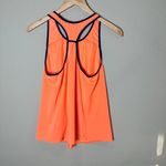 Adidas Climalite Neon Orange with Navy Trim Racerback Athletic Top Size Small Photo 4