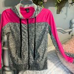 Rue 21 Heather Black Neon Pink Zip Knit Jacket Photo 7