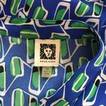 Anne Klein Plus Size 1X Blue Printed Drawstring Midi Dress NEW Photo 8