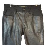 joe's jeans  The Icon Mid Rise Skinny Ankle Pants Black Faux Leather Size 26 Photo 1