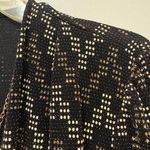 Alfred Dunner Black and White Zigzag Gold Cardigan Size L Photo 7
