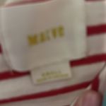 Anthropologie  Maeve Red‎ White Striped One Shoulder Dress Size Small Photo 4