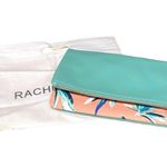 Rachel Pally Women’s Clutch Reversable flat zip leather floral clutch Teal Pink NEW Photo 8