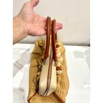 Valentino Garavani Rosette Woven Raffia Canvas Top Handle Bag Natural Beige Photo 8