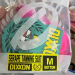 Dixxon Flannel Company Serape Tanning Suit Bottom Size M New Striped Pink Size M Photo 3