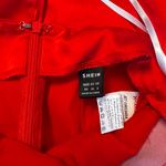 SheIn Draped cut out crisscross tie backless satin dress Photo 3