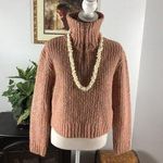 Sincerely Jules  Half Zip Cropped Pullover Pink Size Small Long Sleeve High Neck Photo 0