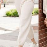 Free People Beach Hailee Sweater Knit High Rise Jogger Lounge Pants: Powder Sand Photo 4