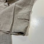 Eddie Bauer Linen Cargo Capri Pants Womens 10P Gray Photo 2