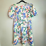 Eloquii Dress Size 16 Floral Fit and Flare Puff Sleeves Knee Length Avant Garde Photo 8