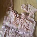 Needle & Thread Pink Ruffled Maxi Dress with Gold Accents Photo 2