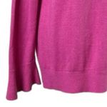 Talbots Sweater Ruffle Flared Sleeve Scoop Neck Hot Pink Women’s Size Large Photo 9